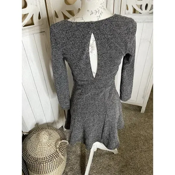 Free People Sweater Knit Fit & Flare Mini Dress Pullover Stretch Size Small - Picture 4 of 6